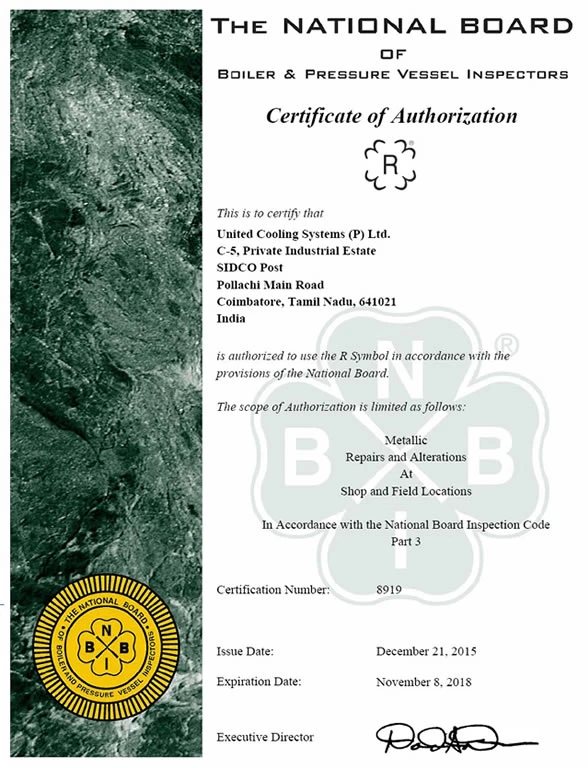 R STAMP CERTIFICATES